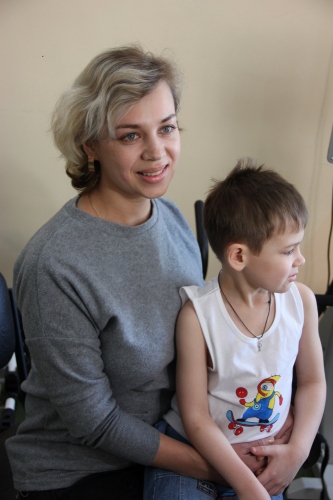 Елена Казакова с сыном 