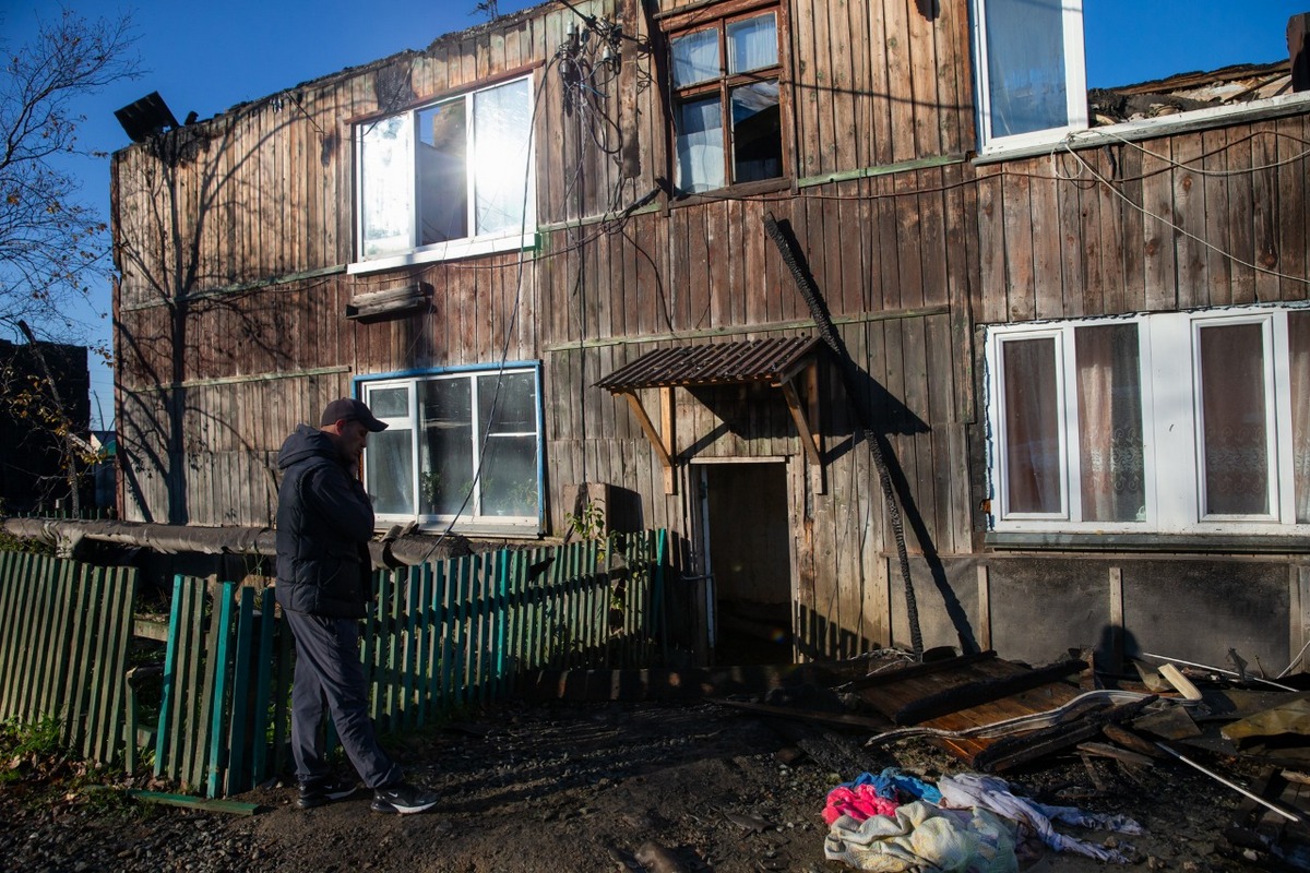 Пожар в Березняках ускорит переезд жильцов ветхих домов в новые.  Сахалин.Инфо