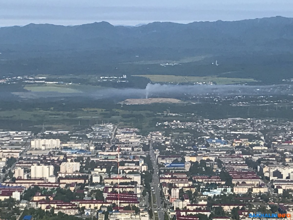 Горит городская свалка Южно-Сахалинска. Сахалин.Инфо