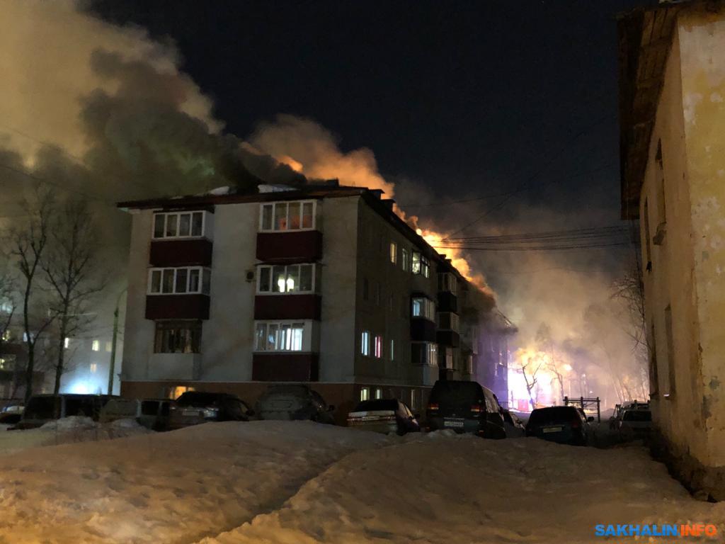 Sakhinfo в южно сахалинске сгорела крыша жилого дома