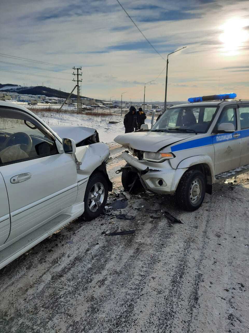 Двое полицейских пострадали в ДТП в Томаринском районе. Сахалин.Инфо