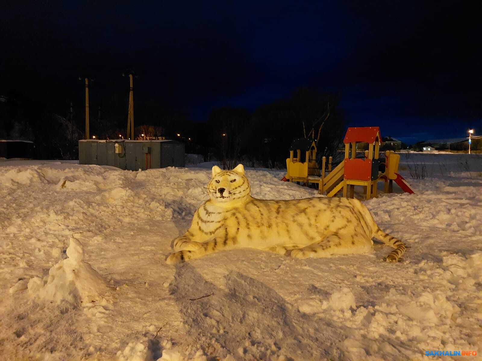 Жители Корсакова фотографируются с символом года. Сахалин.Инфо