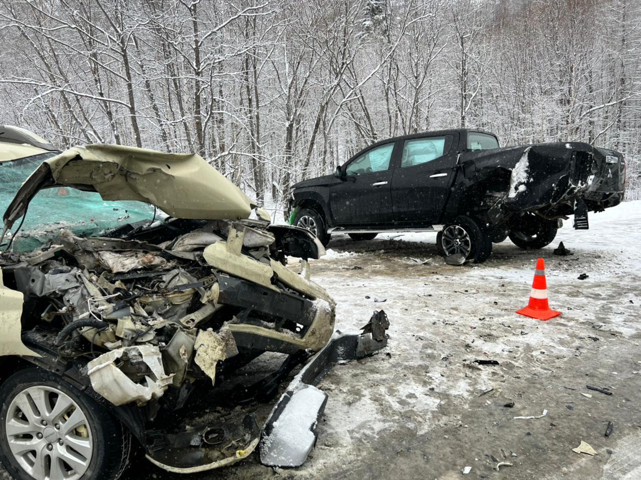 Авто скомкало, как бумагу, в ДТП в Смирныховском районе. Сахалин.Инфо