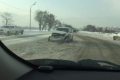 Две "Тойоты" столкнулись на улице Ленина в Южно-Сахалинске в районе объездной дороги