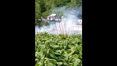 Жителей Чехова напугал пожар в районе гаражей