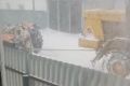 Снегоуборочная техника застревает в канавах Южно-Сахалинска