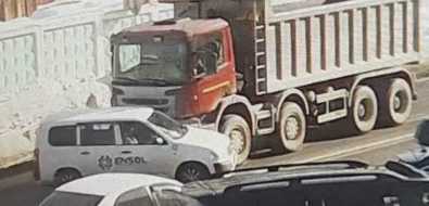 Два грузовика столкнулись с легковушками на Железнодорожной в Южно-Сахалинске