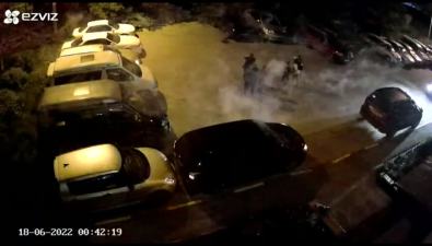 Фейерверк попал в автомобиль ночью в Ново-Александровске