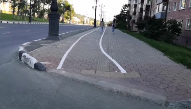 На улице Горького в Южно-Сахалинске появилась новая велоразметка