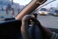В Южно-Сахалинске после столкновения с автобусом загорелась Toyota Caldina