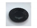 Черные блюдца стеклянные диаметр 10 см (6 шт)